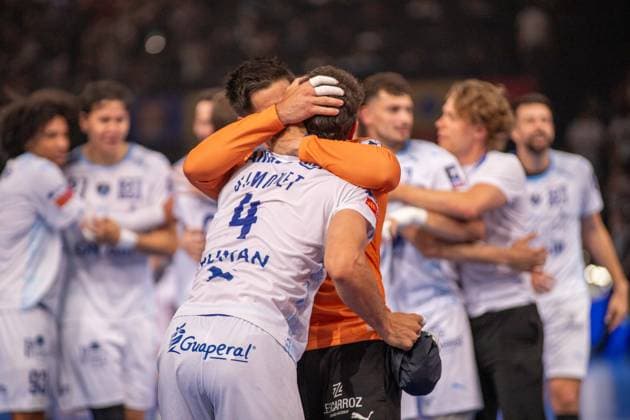 May 23, 2026, Paris, Å½Le-De-France, France: Montpellier won the 2026 handball French Cup after beating Nantes (27-24) at Accor Hotel Arena in Paris Bercy. It is the 16th title for the club from Herault that realizes the back-to-back. Ro mi Desbonnet has done 11 saved whose 3 on 7-meter throw. France News - May 23, 2026  - ZUMAp284 20260523_zip_p284_061 Copyright: xMickaelxPintax