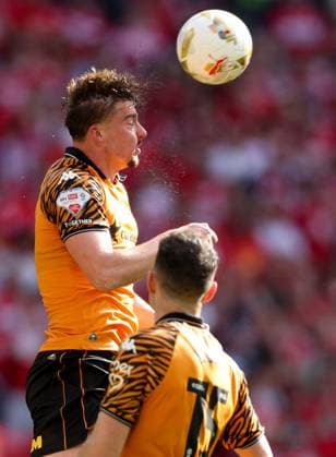 Charlie Hughes of Hull City heads away Hull City v Middlesbrough, EFL Sky Bet Championship, Play-Off Final, Football, Wembley Stadium, London, UK - 23 May 2026London Wembley Stadium United Kingdom EDITORIAL USE ONLY No use with unauthorised audio, video, data, fixture lists, club league logos or live services. Online in-match use limited to 120 images, no video emulation. No use in betting, games or single club league player publications. Copyright: xKieranxMcManus Shutterstockx 16887313hz