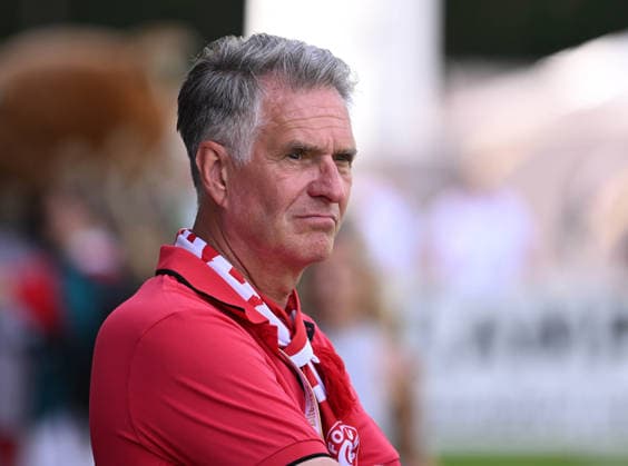 23.05.2026, xophax, Fussball , Verbandspokal Finale Bitburger Pokal 2025 2026 : SC Fortuna Köln gegen Viktoria Köln . Präsident Hanns - Jörg Westendorf ( Fortuna Köln ) Koeln