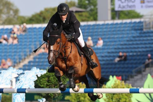 Henrik von Eckermann (SWE) mit Pferd Glamour Girl, 1. Platz, Sieger, S3 - Preis des Aachen-Laurensberger Rennvereins e.V., CSI5* - Springprüfung (Fehler Zeit) , Weltfest des Pferdesports, World Equestrian Festival, TSCHIO Aachen 2026, TSCHIO statt CHIO 2026, Aachener Soers, 22. bis 24. Mai 2026, Reitsport, 24.05.2026, Aachen Aachener Soers Deutschland
