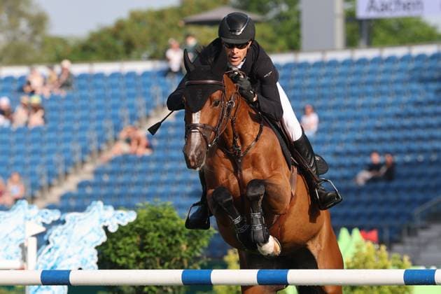 Henrik von Eckermann (SWE) mit Pferd Glamour Girl, 1. Platz, Sieger, S3 - Preis des Aachen-Laurensberger Rennvereins e.V., CSI5* - Springprüfung (Fehler Zeit) , Weltfest des Pferdesports, World Equestrian Festival, TSCHIO Aachen 2026, TSCHIO statt CHIO 2026, Aachener Soers, 22. bis 24. Mai 2026, Reitsport, 24.05.2026, Aachen Aachener Soers Deutschland
