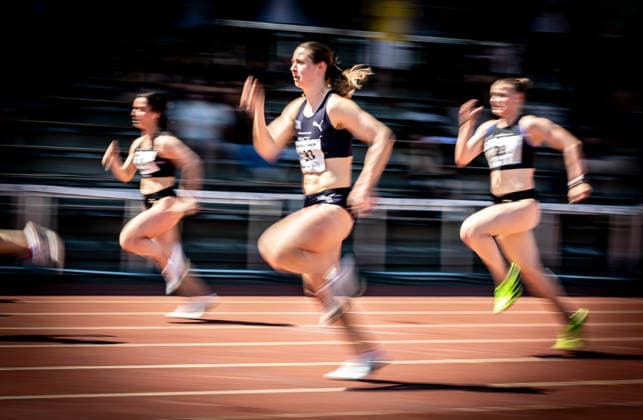B&S Kurpfalz Gala; Weinheim, 23.05.2026 Impression: Lea Sophie Benzin (GER Cologne Athletics) im 100m-Sprint der Frauen; B&S Kurpfalz Gala am 23.05.2026 im Sepp-Herberger-Stadion in Weinheim (Baden-Württemberg). Copyright: xBEAUTIFULxSPORTS R.xSchmittx