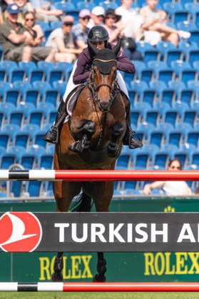 101 Janika Sprunger on Victory Music Z (SUI) during the TSCHIO 2026 (CHIO 2026) - Prize of Handwerk, Youngster-Tour Final CSIYH1* at the Allianz Park in Aachen, Germany  Copyright: xMartinxPitschx xSPPx Sportspressphoto_153582