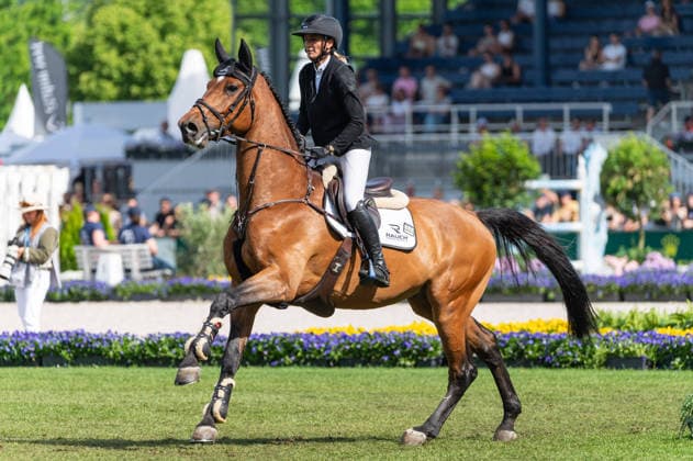 123 Katharina Rhomberg on Noaa (AUT) during the TSCHIO 2026 (CHIO 2026) - Prize of Handwerk, Youngster-Tour Final CSIYH1* at the Allianz Park in Aachen, Germany  Copyright: xMartinxPitschx xSPPx Sportspressphoto_153586