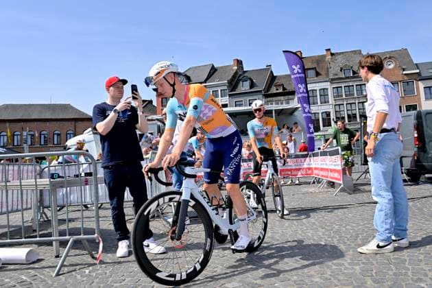 Grand Prix Criquielion 2026 Cycling Race LESSINES, BELGIUM - MAY 24 : Rider of Nsn Cycling Team before the start of the race during the 58th edition of Grand Prix Criquielion an UCI Class 1.1 one day cycling road race for Men Elite of km with start in Ath and finish in Lessines on May 24, 2026 in Lessines, Belgium, 24 05 2026 Lessines Belgium  Copyright: xSesx