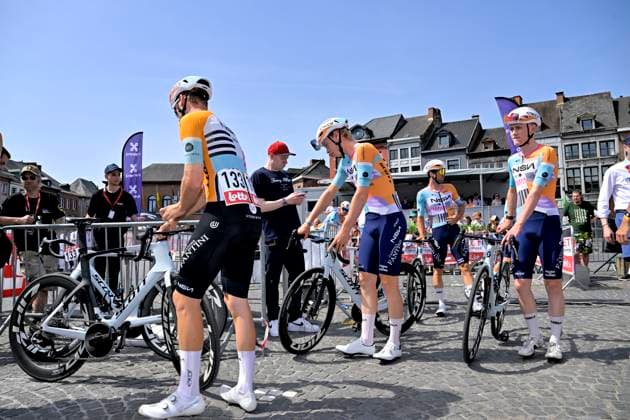 Grand Prix Criquielion 2026 Cycling Race LESSINES, BELGIUM - MAY 24 : Riders of NSN Development Team before the start of the race during the 58th edition of Grand Prix Criquielion an UCI Class 1.1 one day cycling road race for Men Elite of km with start in Ath and finish in Lessines on May 24, 2026 in Lessines, Belgium, 24 05 2026 Lessines Belgium  Copyright: xSesx