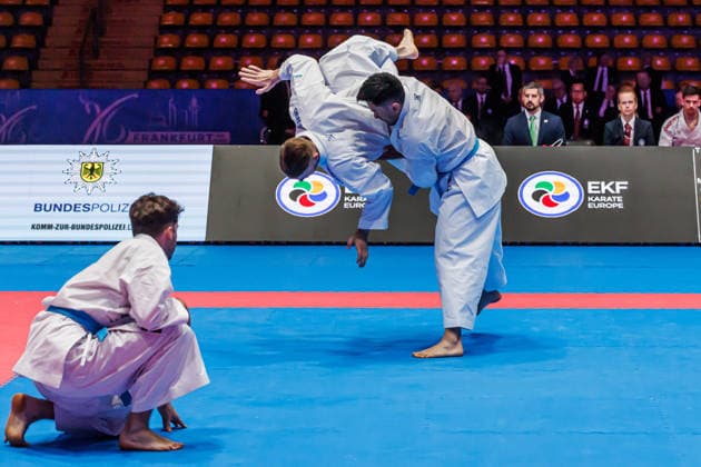 Bronze Medal Match Männer Kata Team Deutschland, 24.05.2026, Frankfurt am Main (Deutschland), 61. Karate-Europameisterschaften 2026 Frankfurt Main