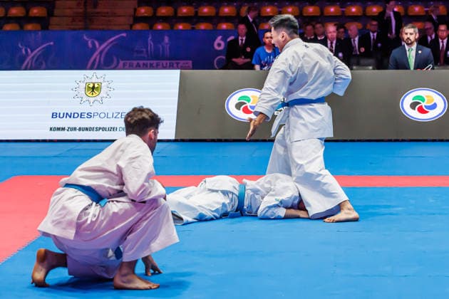 Bronze Medal Match Männer Kata Team Deutschland, 24.05.2026, Frankfurt am Main (Deutschland), 61. Karate-Europameisterschaften 2026 Frankfurt Main
