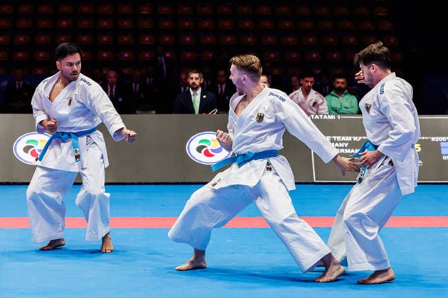 Bronze Medal Match Männer Kata Team Deutschland, 24.05.2026, Frankfurt am Main (Deutschland), 61. Karate-Europameisterschaften 2026 Frankfurt Main
