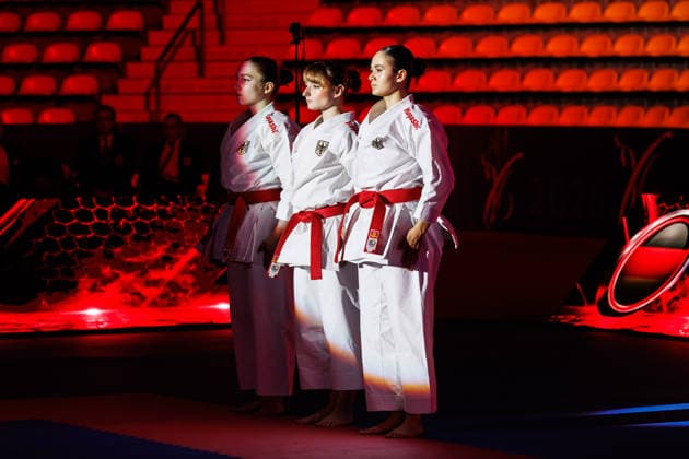 Bronze Medal Match Frauen Kata Team Deutschland, 24.05.2026, Frankfurt am Main (Deutschland), 61. Karate-Europameisterschaften 2026 Frankfurt Main