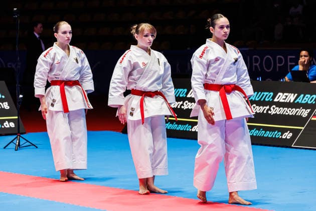 Bronze Medal Match Frauen Kata Team Deutschland, 24.05.2026, Frankfurt am Main (Deutschland), 61. Karate-Europameisterschaften 2026 Frankfurt Main