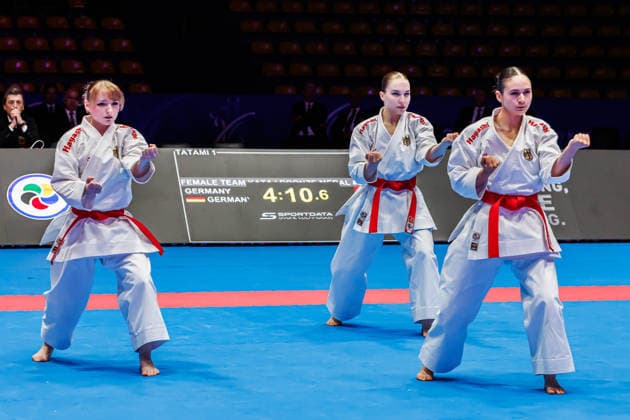Bronze Medal Match Frauen Kata Team Deutschland, 24.05.2026, Frankfurt am Main (Deutschland), 61. Karate-Europameisterschaften 2026 Frankfurt Main