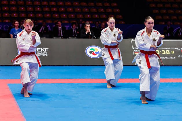 Bronze Medal Match Frauen Kata Team Deutschland, 24.05.2026, Frankfurt am Main (Deutschland), 61. Karate-Europameisterschaften 2026 Frankfurt Main