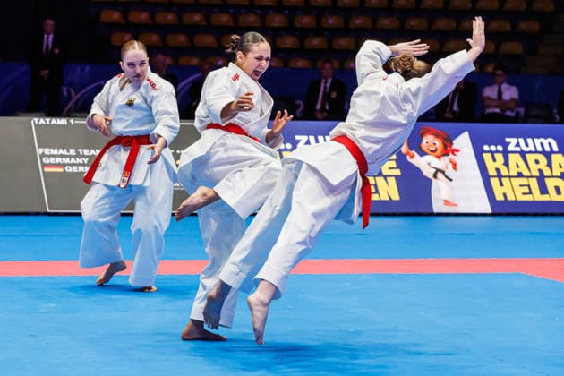Bronze Medal Match Frauen Kata Team Deutschland, 24.05.2026, Frankfurt am Main (Deutschland), 61. Karate-Europameisterschaften 2026 Frankfurt Main