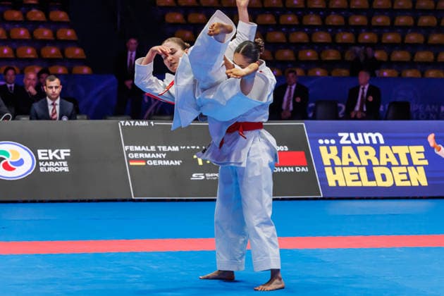 Bronze Medal Match Frauen Kata Team Deutschland, 24.05.2026, Frankfurt am Main (Deutschland), 61. Karate-Europameisterschaften 2026 Frankfurt Main