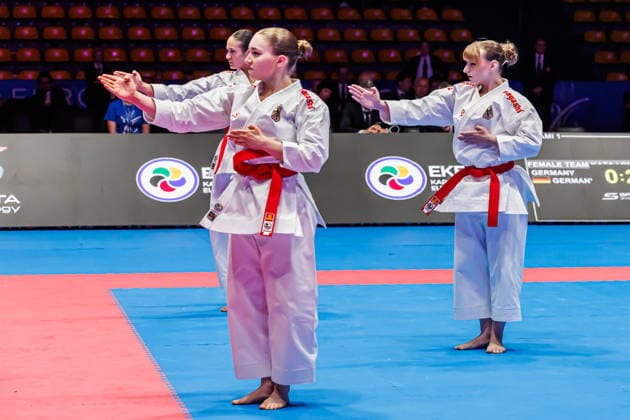 Bronze Medal Match Frauen Kata Team Deutschland, 24.05.2026, Frankfurt am Main (Deutschland), 61. Karate-Europameisterschaften 2026 Frankfurt Main