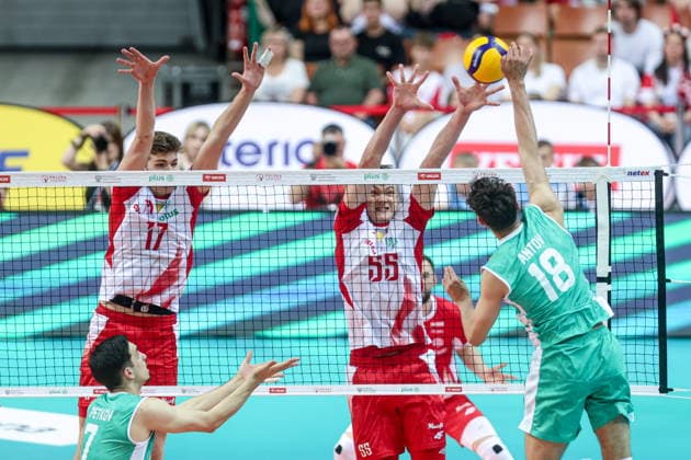 Katowice 24.05.2026 Friendly volleyball match between Poland and Bulgaria on May 24, 2026, in Katowice, Poland --- Mecz towarzyski w siatkowce pomiedzy Polska - Bulgaria Nz. Jakub Majchrzak Jakub Kiedos Fot. Michal Chwieduk Arena Akcji NEWSPIX.PL --- newspix.pl 