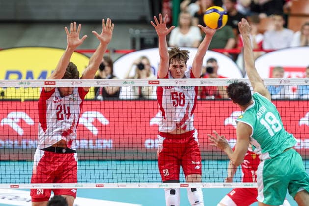 Katowice 24.05.2026 Friendly volleyball match between Poland and Bulgaria on May 24, 2026, in Katowice, Poland --- Mecz towarzyski w siatkowce pomiedzy Polska - Bulgaria Nz. Adrian Markiewicz Bartosz Zych Fot. Michal Chwieduk Arena Akcji NEWSPIX.PL --- newspix.pl 