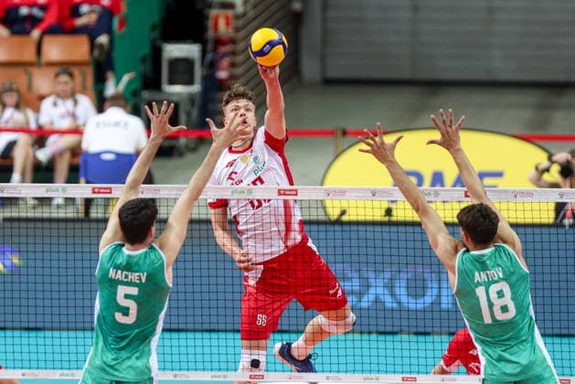 Katowice 24.05.2026 Friendly volleyball match between Poland and Bulgaria on May 24, 2026, in Katowice, Poland --- Mecz towarzyski w siatkowce pomiedzy Polska - Bulgaria Nz. Jakub Kiedos Fot. Michal Chwieduk Arena Akcji NEWSPIX.PL --- newspix.pl 