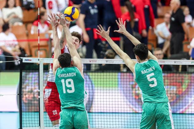 Katowice 24.05.2026 Friendly volleyball match between Poland and Bulgaria on May 24, 2026, in Katowice, Poland --- Mecz towarzyski w siatkowce pomiedzy Polska - Bulgaria Nz. Dawid Dulski Fot. Michal Chwieduk Arena Akcji NEWSPIX.PL --- newspix.pl 