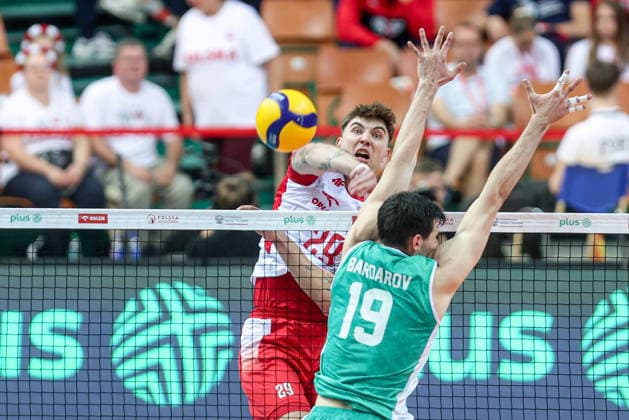 Katowice 24.05.2026 Friendly volleyball match between Poland and Bulgaria on May 24, 2026, in Katowice, Poland --- Mecz towarzyski w siatkowce pomiedzy Polska - Bulgaria Nz. Dawid Dulski Fot. Michal Chwieduk Arena Akcji NEWSPIX.PL --- newspix.pl 