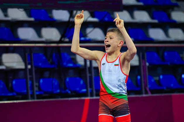 Ringen, U15 EM in Samokov U15 Wrestling European Championships 38kg FS - David Plamenov Petrov (BUL)