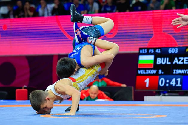 Ringen, U15 EM in Samokov U15 Wrestling European Championships 41kg FS - Simeon Radoslavov Velikov (BUL) df. Elman Kamran Ismayilov (AZE)