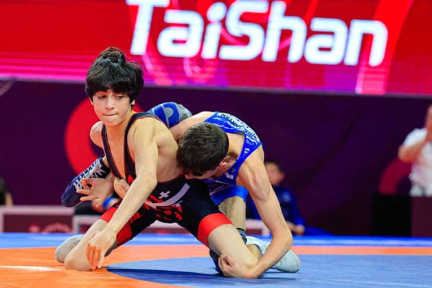 Ringen, U15 EM in Samokov U15 Wrestling European Championships 41kg FS - Tigran Aghajanyan (ARM) df. Giorgi Kavelidze (GEO)