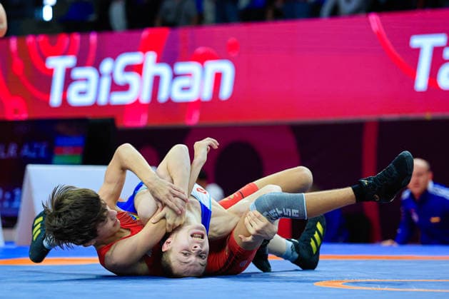 Ringen, U15 EM in Samokov U15 Wrestling European Championships 44kg FS - Shamil Damurov (RUS) df. Arsen Pyzhuk (UKR)