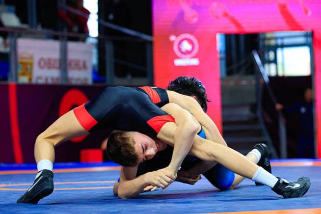 Ringen, U15 EM in Samokov U15 Wrestling European Championships 48kg FS - Luka Ananiev (MKD) df. Olcan Duman (FRA)