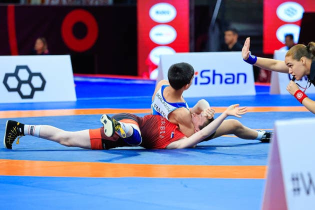 Ringen, U15 EM in Samokov U15 Wrestling European Championships 48kg FS - Umar Ikhlazov (RUS) df. Muslim Dadajev (SRB)
