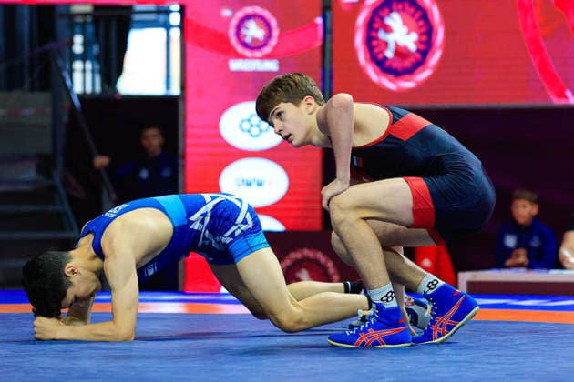 Ringen, U15 EM in Samokov U15 Wrestling European Championships 52kg FS - Petro Ivanovich Karlangach (BUL) df. Ron Brilmann (ISR)