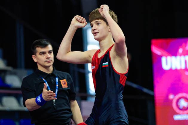 Ringen, U15 EM in Samokov U15 Wrestling European Championships 52kg FS - Petro Ivanovich Karlangach (BUL)