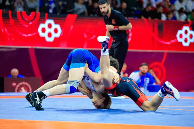Ringen, U15 EM in Samokov U15 Wrestling European Championships 57kg FS - Adam Miziev (RUS) df. Giorgi Grigalashvili (GEO)