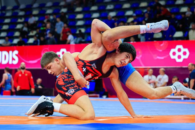 Ringen, U15 EM in Samokov U15 Wrestling European Championships 62kg FS - Charalampos Topalov (GRE) df. Ioane Gavashelishvili (GEO)