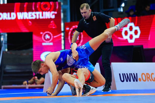 Ringen, U15 EM in Samokov U15 Wrestling European Championships 62kg FS - Charalampos Topalov (GRE) df. Ioane Gavashelishvili (GEO)