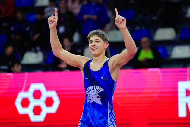 Ringen, U15 EM in Samokov U15 Wrestling European Championships 62kg FS - Charalampos Topalov (GRE)