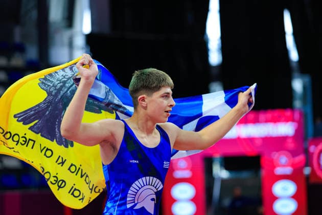 Ringen, U15 EM in Samokov U15 Wrestling European Championships 62kg FS - Charalampos Topalov (GRE)
