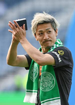 Glasgow, Scotland, 23rd May 2026. Daizen Maeda of Celtic during the Celtic vs Dunfermline Athletic Scottish Cup match at Hampden Park, Glasgow. Picture credit should read: Neil Hanna Sportimage EDITORIAL USE ONLY. No use with unauthorised audio, video, data, fixture lists, club league logos or live services. Online in-match use limited to 120 images, no video emulation. No use in betting, games or single club league player publications. SPI_117_NH_Celtic_Dunfermline SPI-4816-0111