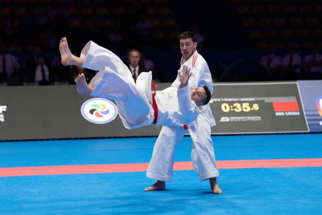 23.05.2026, xhfmx, Karate EKF Senior Championships 2026, Finale Männer Team Kata Türkei vs. Italien (DFL DFB REGULATIONS PROHIBIT ANY USE OF PHOTOGRAPHS as IMAGE SEQUENCES and or QUASI-VIDEO) Frankfurt