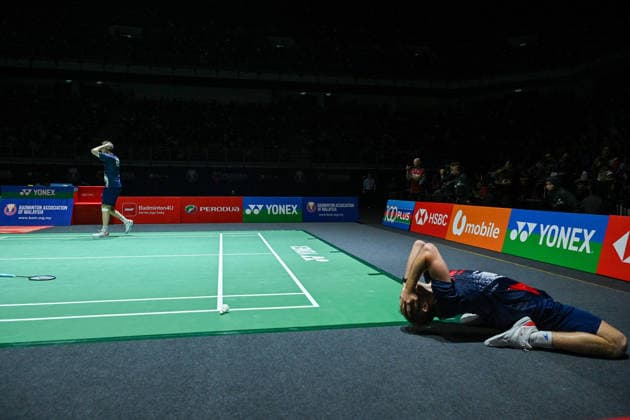(260524) -- KUALA LUMPUR, May 24, 2026 -- Daniel Lundgaard Mads Vestergaard (R) of Denmark celebrate after winning the men s doubles final between Daniel Lundgaard Mads Vestergaard of Denmark and Goh Sze Fei Nur Izzuddin Rumsani of Malaysia at 2026 Malaysia Masters badminton tournament in Kuala Lumpur, Malaysia, May 24, 2026. (Photo by Xinhua) (SP)MALAYSIA-KUALA LUMPUR-BADMINTON-MALAYSIA MASTERS-MEN S DOUBLES ChongxVoonxChung 