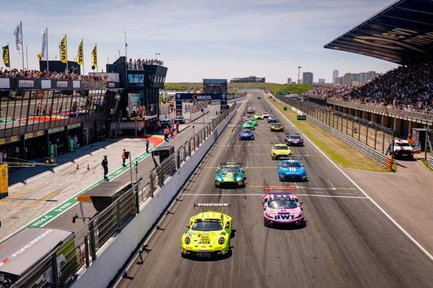 DTM, 3. + 4. Rennen Zandvoort 2026 91 Porsche 911 GT3 R (992), Manthey: Thomas Preining, 14 Ferrari 296 GT3 EVO, EMIL FREY RACING: Matteo Cairoli- picture by Gruppe C Photography Zandvoort Circuit Park Zandvoort Netherlands Copyright: xGruppexCxPhotographyx