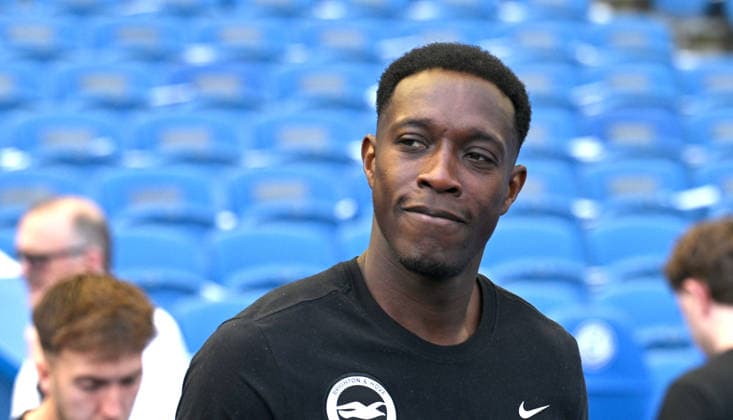 Danny Welbeck of Brighton before the Premier League match between Brighton and Hove Albion and Manchester United, ManU at the American Express Stadium , Brighton , UK - 24th May 2026 Brighton & Hove Albion vs Manchester United Premier League Football, Amex Stadium, Sussex, United Kingdom - 24 May 2026Brighton Amex Stadium Sussex United Kingdom EDITORIAL USE ONLY No use with unauthorised audio, video, data, fixture lists, club league logos or live services. Online in-match use limited to 120 images, no video emulation. No use in betting, games or single club league player publications. . No mer  Copyright: xSimonxDack TPI Shutterstockx 16895822f