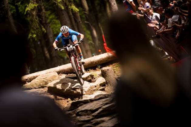 World Cup cross country mountain elite women s race, Vysocina Arena, Nove Mesto na Morave, May 24, 2026. Tereza Tvaruzkova from Czech republic. (CTKxPhoto JaroslavxSvoboda) CTKPhotoP2026052403641  CTKPhotoP2026052403641