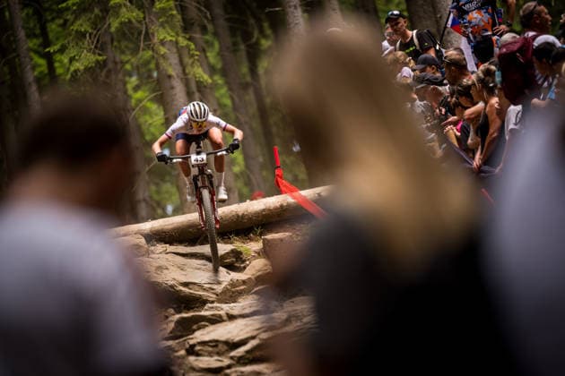 World Cup cross country mountain elite women s race, Vysocina Arena, Nove Mesto na Morave, May 24, 2026. Adela Holubova from Czech republic. (CTKxPhoto JaroslavxSvoboda) CTKPhotoP2026052403655  CTKPhotoP2026052403655