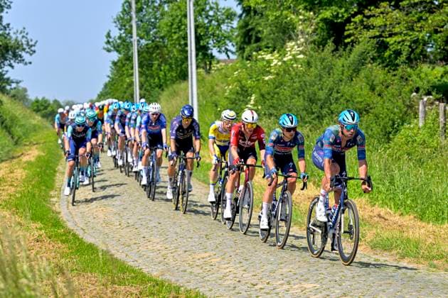 Grand Prix Criquielion 2026 Cycling Race LESSINES, BELGIUM - MAY 24 : Rider of Team Soudal Quick-Step leading the peloton during the 58th edition of Grand Prix Criquielion an UCI Class 1.1 one day cycling road race for Men Elite of km with start in Ath and finish in Lessines on May 24, 2026 in Lessines, Belgium, 24 05 2026 Lessines Belgium  Copyright: xSesx