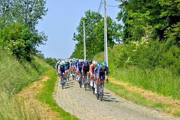 Grand Prix Criquielion 2026 Cycling Race LESSINES, BELGIUM - MAY 24 : Rider of Team Soudal Quick-Step leading the peloton during the 58th edition of Grand Prix Criquielion an UCI Class 1.1 one day cycling road race for Men Elite of km with start in Ath and finish in Lessines on May 24, 2026 in Lessines, Belgium, 24 05 2026 Lessines Belgium  Copyright: xSesx