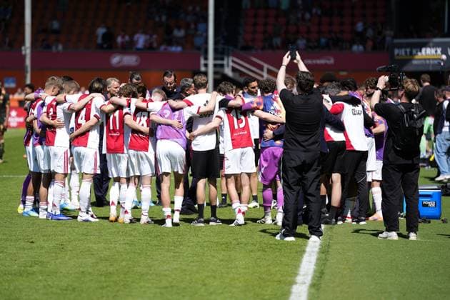 VOLENDAM , 24-05-2026 , Kras Stadium, season 2025 2026 , Play-offs for European football , Dutch Eredivisie Football . Match between Ajax and FC Utrecht , picture shows players of Ajax Ajax - Utrecht (play off)  x203936687x Copyright: