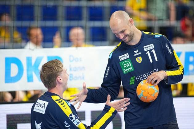 Szene mit Lukas Sandell (11; Rhein Neckar Löwen), Edwin Aspenbäck ( 78) Szene mit Lukas Sandell (11; Rhein Neckar Löwen), Edwin Aspenbäck 78