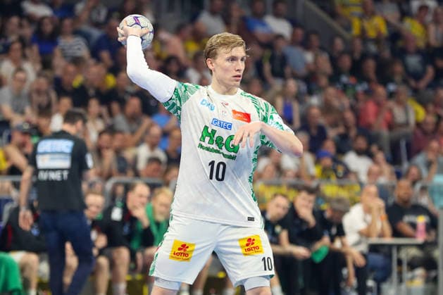 24.05.2026, xgox, Handball - Daikin HBL Rhein-Neckar Löwen - SC Magdeburg emspor, v.l. Gisli Thorgeir Kristjansson (Magdeburg, 10) am Ball, plays the ball Mannheim